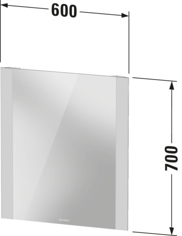 DU Spiegel Licht & Spiegel LM7865 Weiß 34x600x700mm