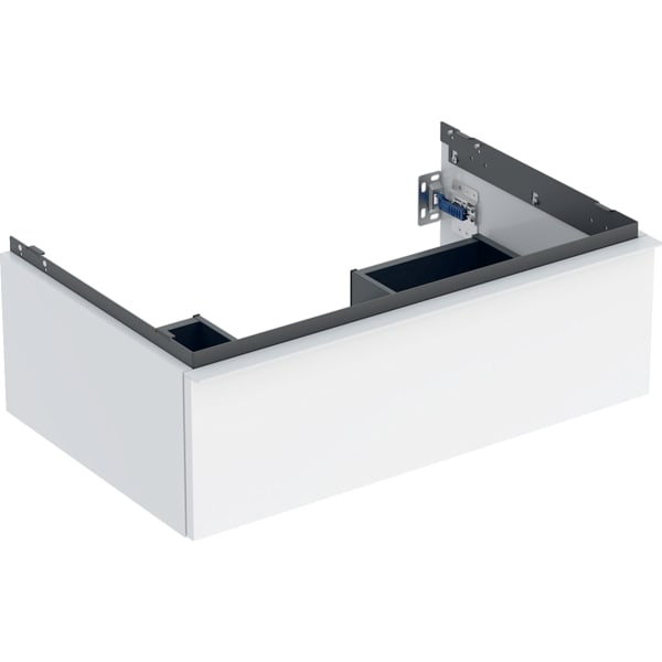 Geberit iCon Unterschrank für WT, 1 Schubl. 74x24,7x47,6cm, weiß hgl./Gr. weiß matt