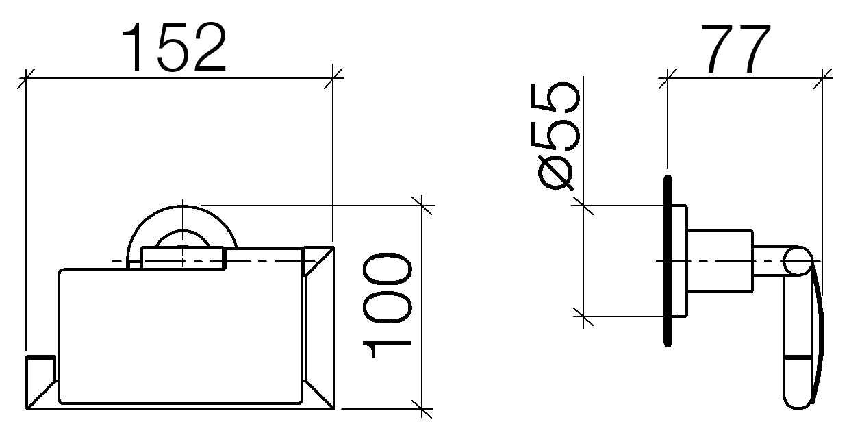 DO Papierrollenhalter mit Deckel TARA 83510892 Dark Platinum gebürstet