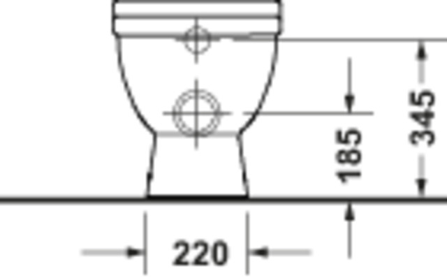 Duravit Starck 3 Stand-WC,Tiefsp.,570mm,Riml. Abgang waagr.,Weiß Hochglanz