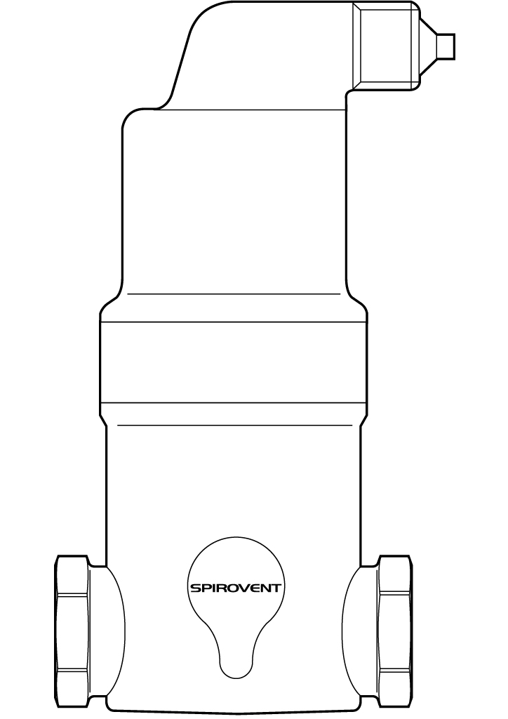 Spirotech Luftabscheider SpiroVent (Hohe Temp.) 1 1/4" IG, 25 bar, 150 Grad