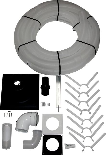 Wolf Anschluss-Set DN80/125 - C93x DN83 flexibel im Schacht, Abdeckung PP