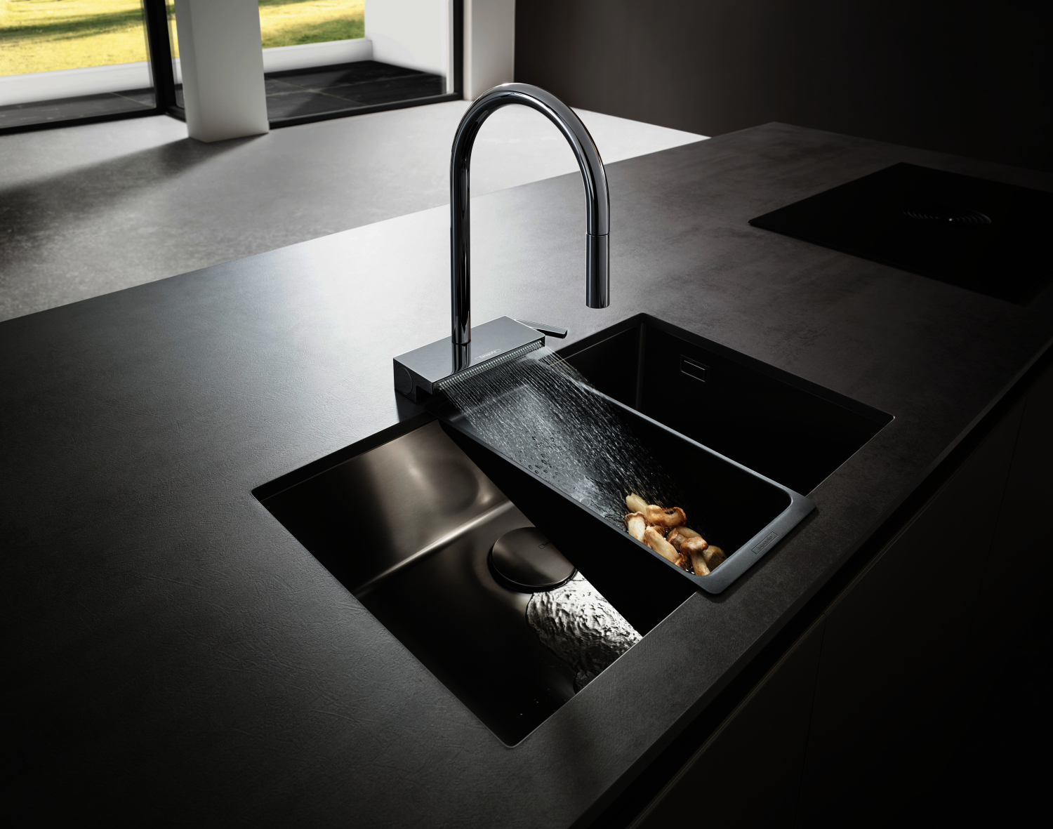 Hansgrohe Spültischmischer 170 Aquno Select M81 Ausziehbrause 3jet sBox chrom