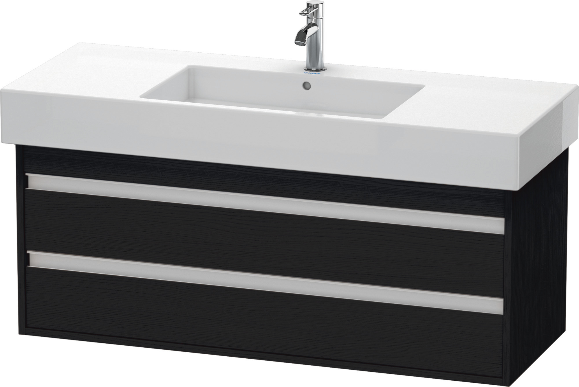 Duravit WTU wandhängend Ketho 455x1200x480mm 2 SchKa, für 032912, Eiche Schwarz