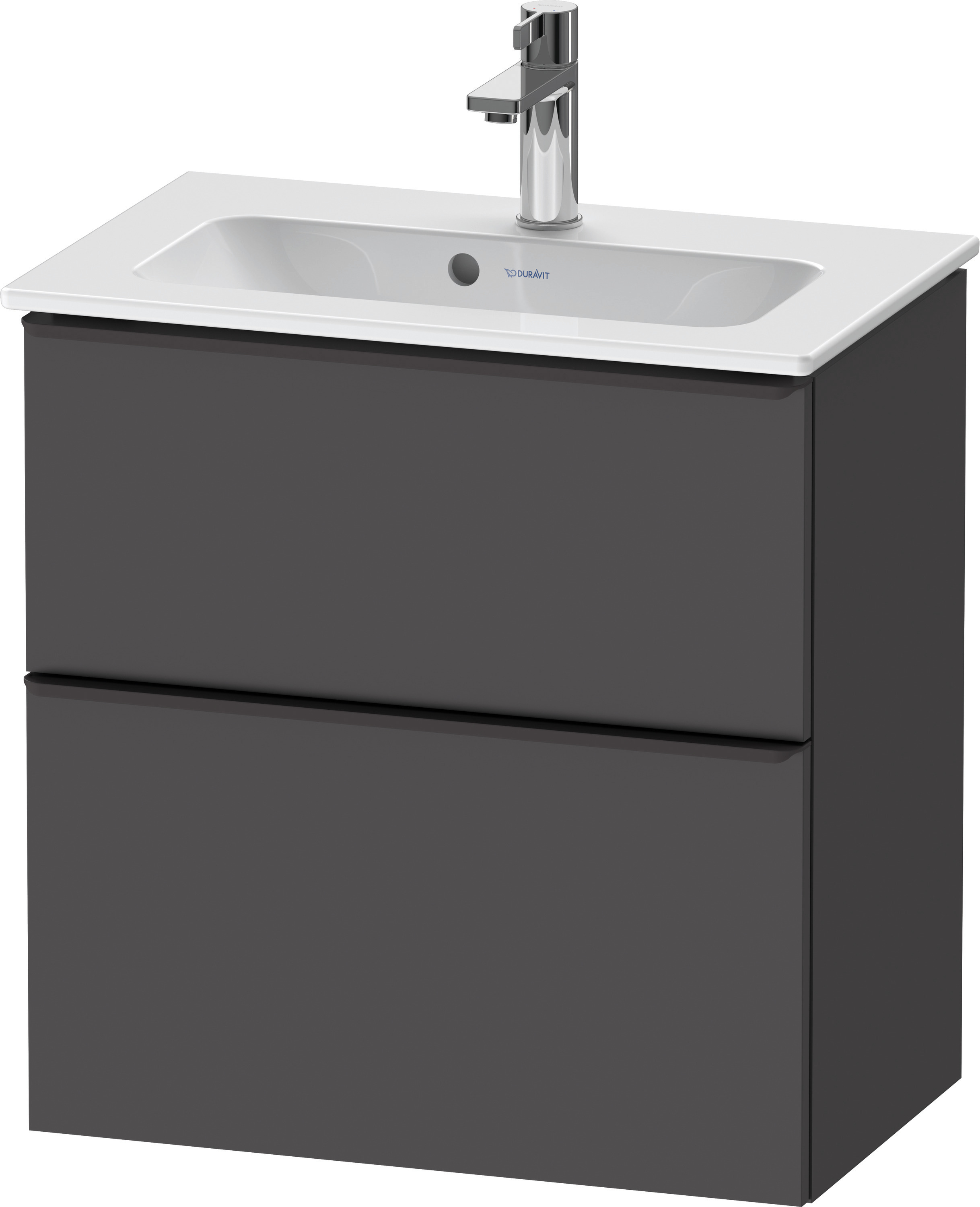 Duravit D-Neo WTU,Ausz:1,Schubk:1,GR:Dia.Schw 610x372x625mm,Wandh,Graphit Matt,Dekor