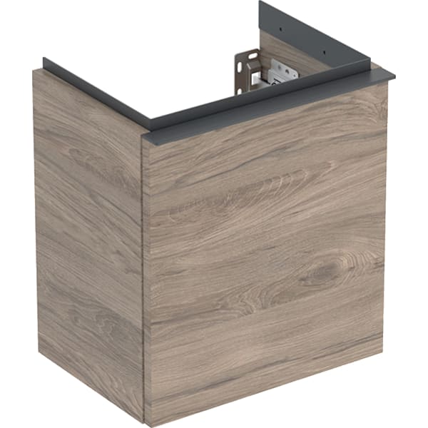 Geberit iCon Unterschrank für HWB, 1 Tür li 37x41,5x27,9cm, Nussbaum hicko./Gr. Lava