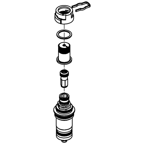 GROHE Thermoelement 47220 mit nicht steigender Spindel 3/4"