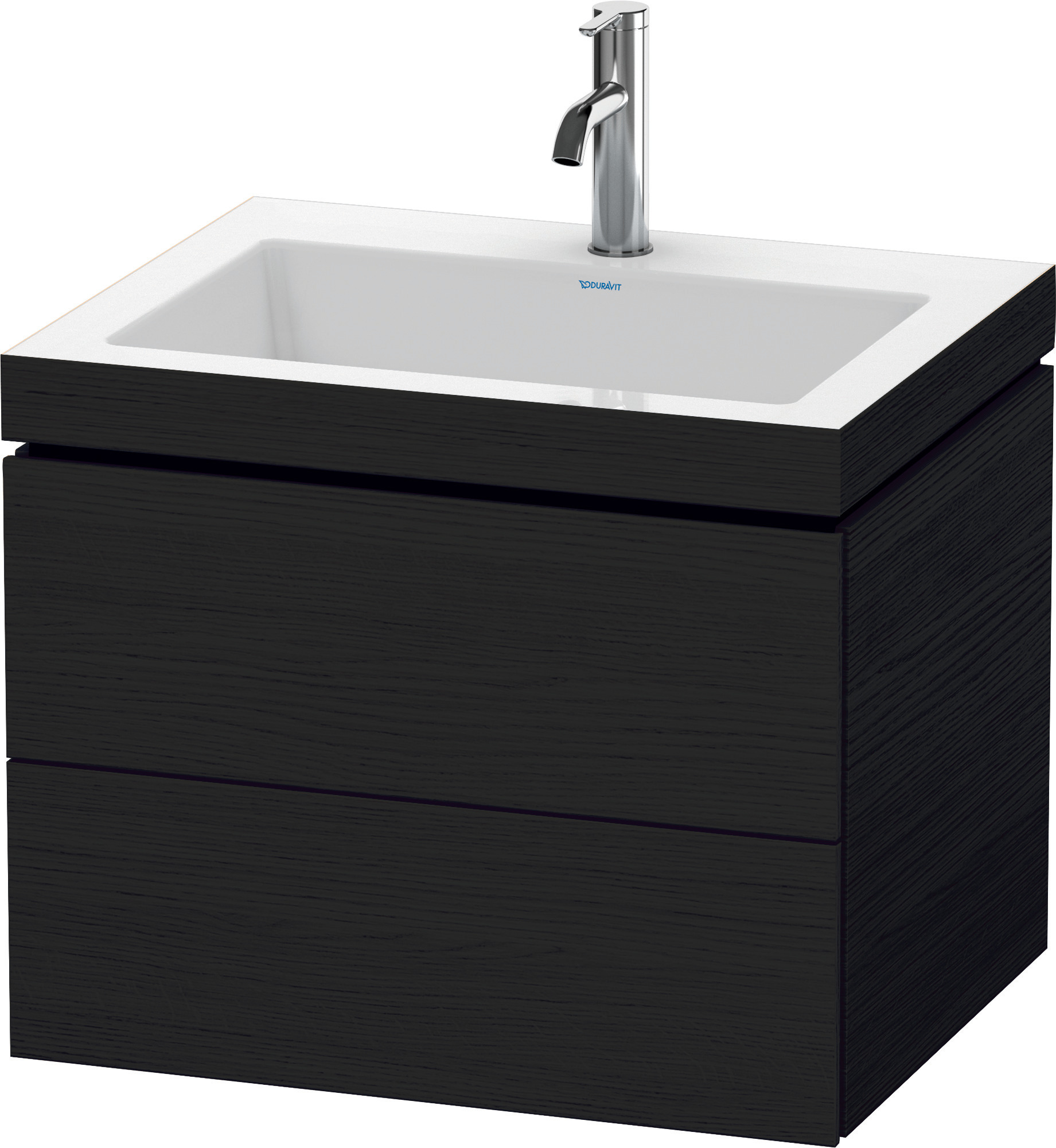 Duravit WTU L-Cube mit Vero Air 500x600x480mm 1 HL, 2 SchKa, Eiche Schwarz
