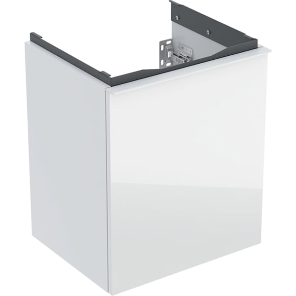 Geberit Acanto US für HWB B:45cm, 1 Schubl. weiß hgl./Glas weiß