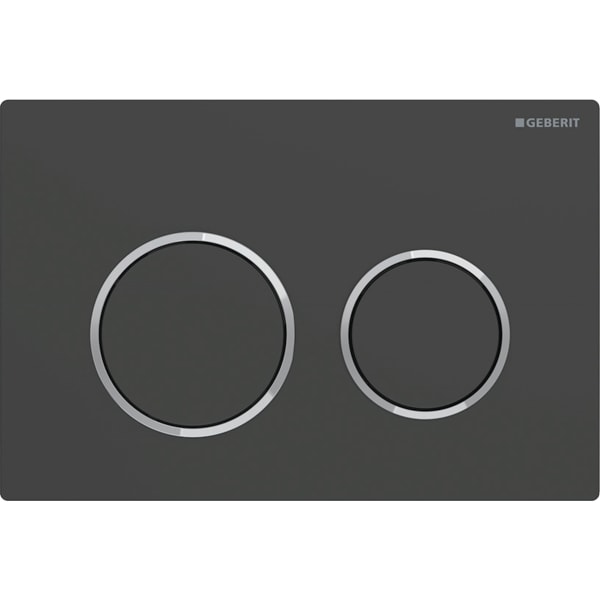 Geberit Omega20 BetPl., für 2-Mengen-Sp. Round, swm lackiert, Etc /hgl.verchr. Geberit Omega20 BetPl., für 2-Mengen-Sp. Round, swm lackiert, Etc /hgl.verchr.