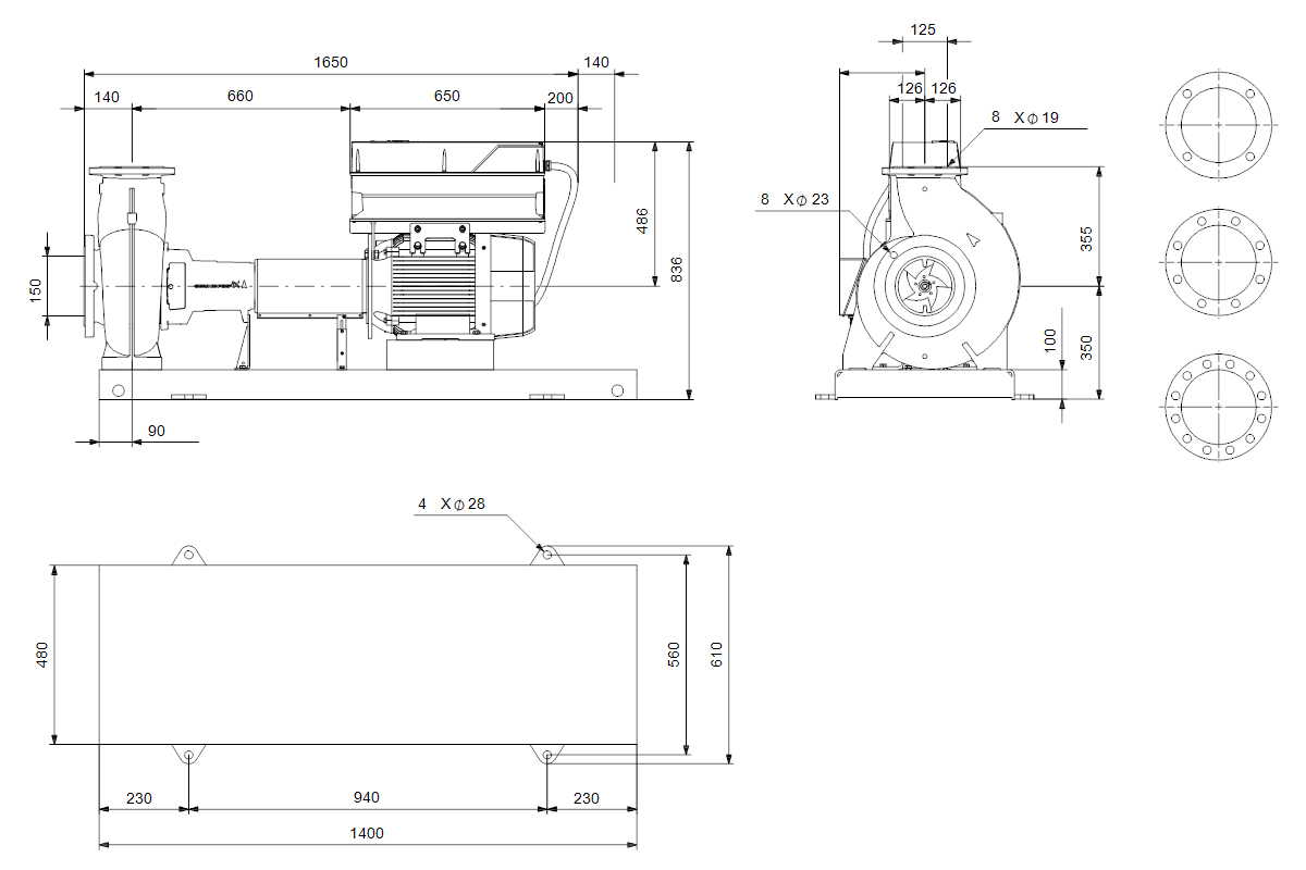 GRUNDFOS Normpumpen elektr. geregelt NKE 125-250/249AHA2F2AESBQQEPW3