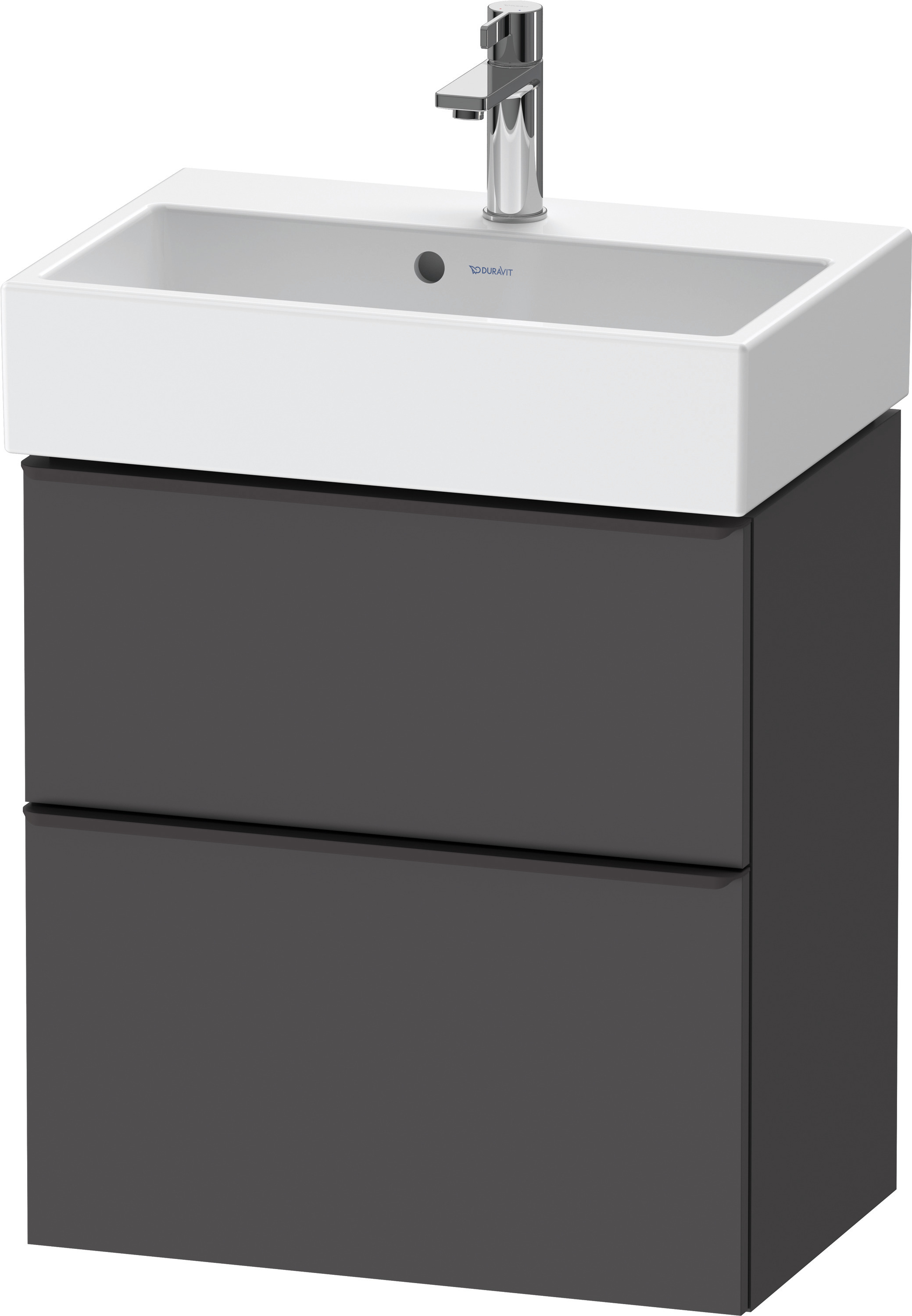 Duravit D-Neo WTU,Ausz:1,Schubk:1,GR:Dia.Schw 584x372x625mm,Wandh,Graphit Matt,Dekor