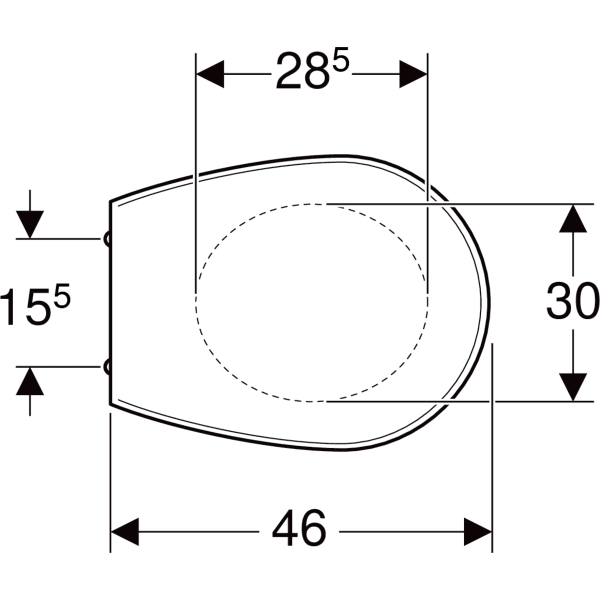 Geberit Renova WC-Sitz, Befestigung von unten universal, pergamon