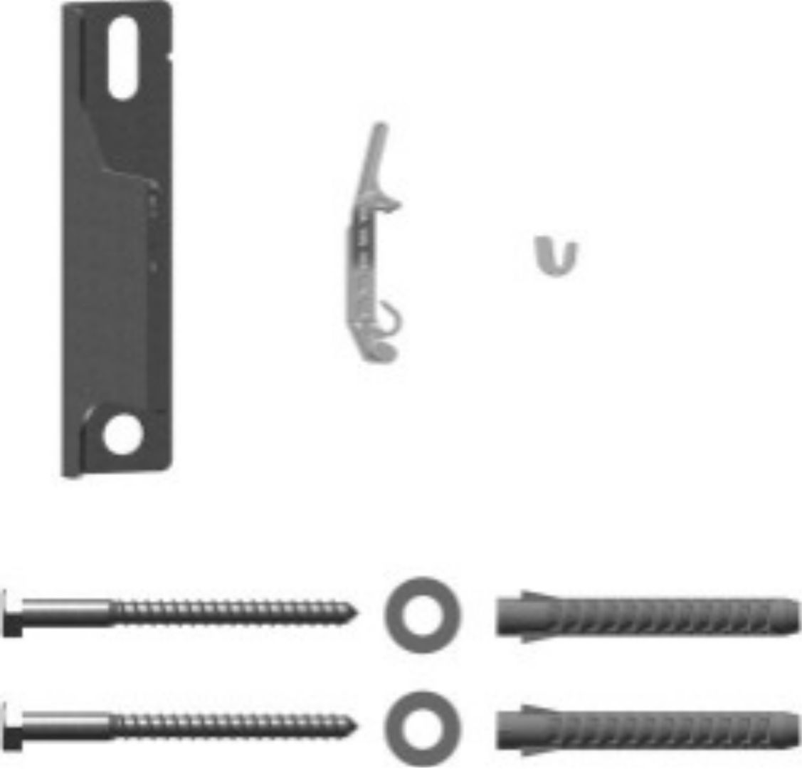 Wandkonsolen-Set kurz WA40mm Einhängepunkt 33mm, weiß