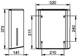 KEUCO Papiertuchspender Plan 14985, silber-eloxiert