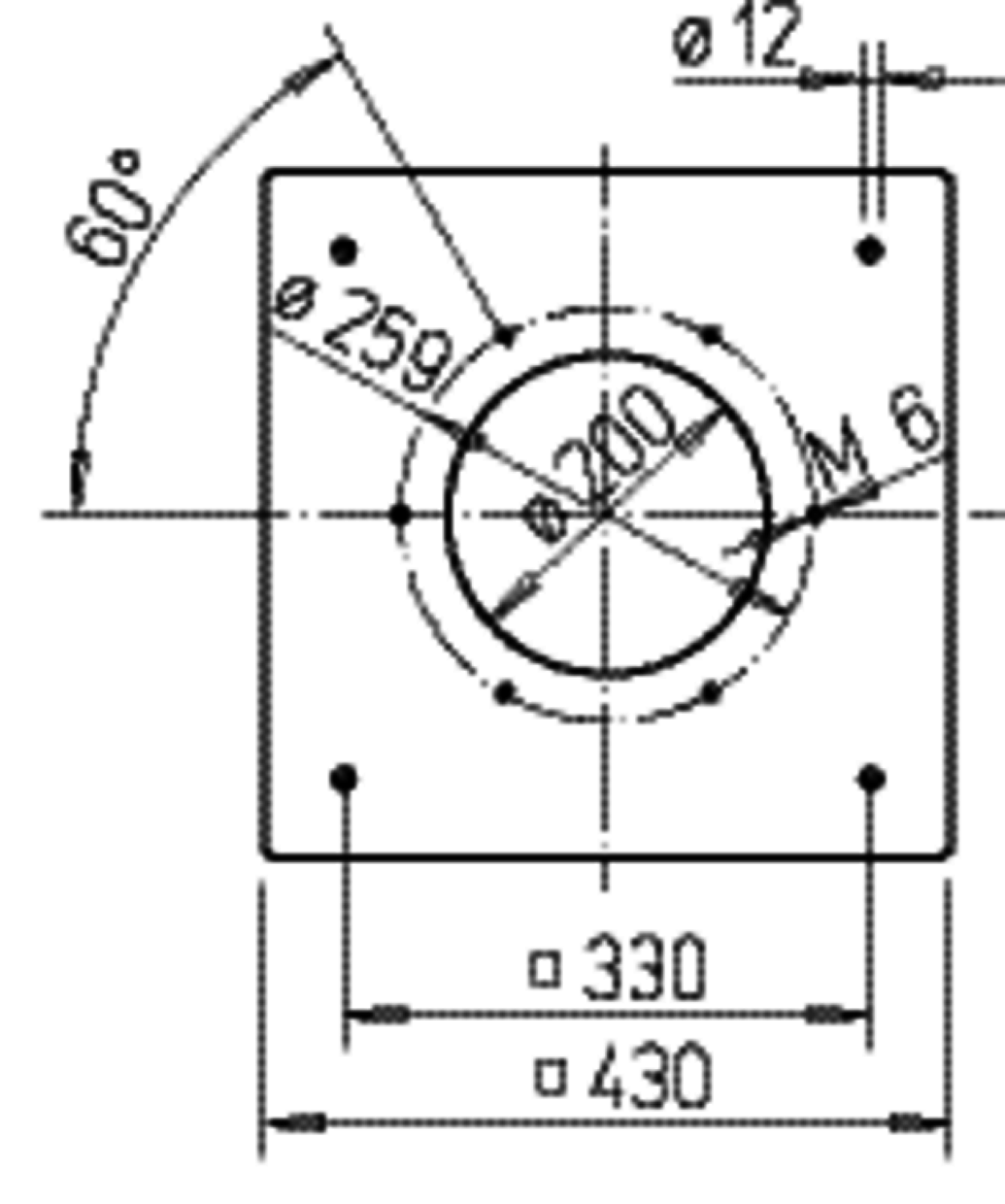 Helios FAP 200 Flansch Anschluß-Platte zu DVEC 200