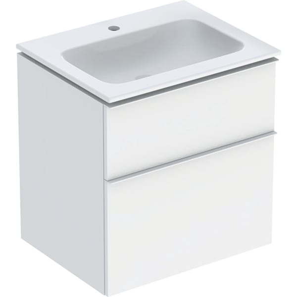 Geberit iCon Set MWT m. US, 2 Schubl. 60x63x48cm, weiß matt/KeraTect