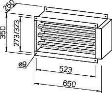 Helios EHR-K 24/50/25-30 Elektro-Heizreg. 23,4KW 400V,rechteckig