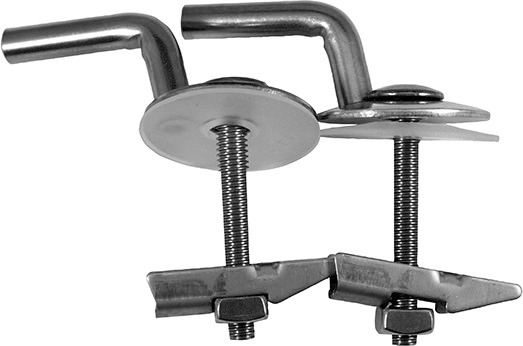 Duravit Scharnier-Set für WC-Sitz ohne Absenkautomatik, Edelstahl, 0061751000