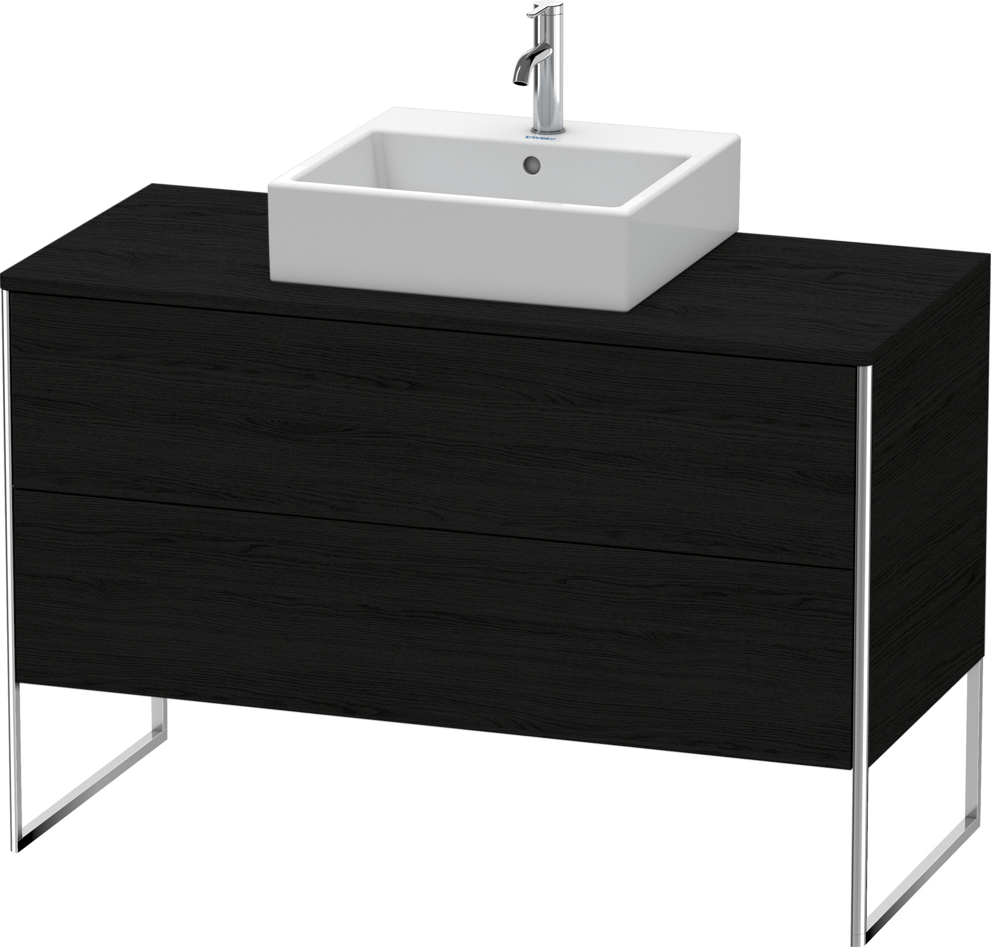 Duravit WTU XSquare 778x1200x548,bodenstehend Eiche Schwarz, 2 Schubkästen
