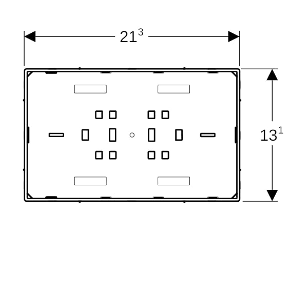 Geberit Sigma Abdeckplatte, flächenbündig mit Sichtrahmen, kundenspez.