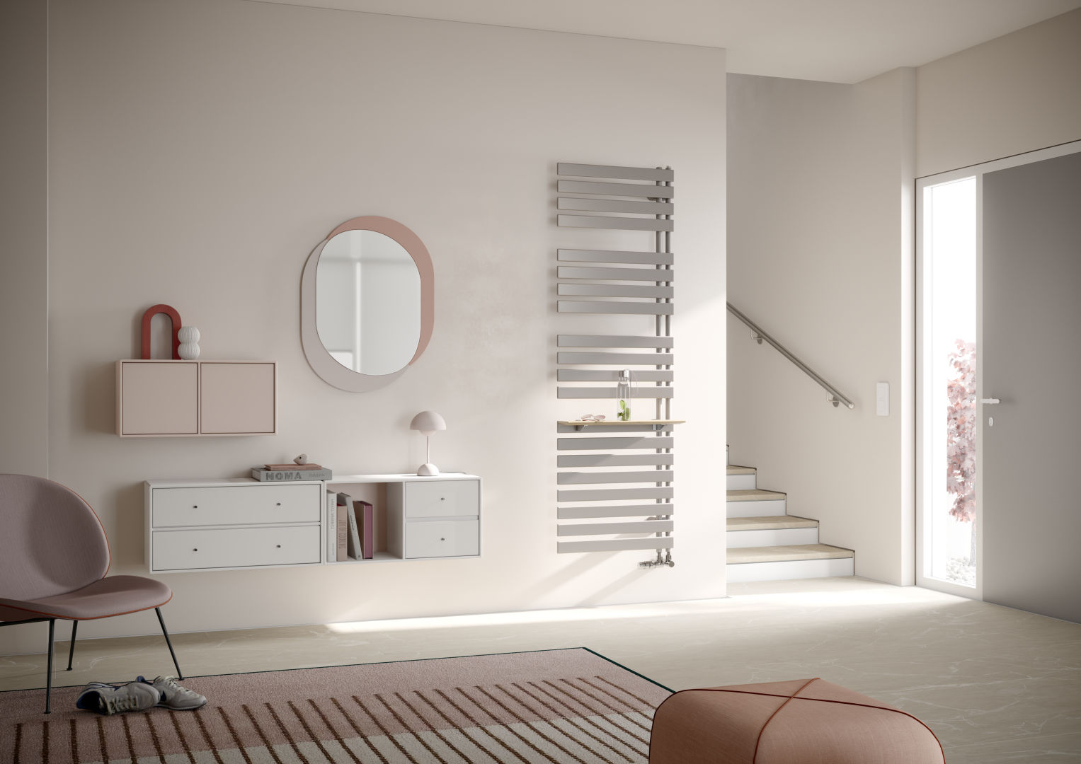 Kermi Credo Half flat,1800x450x37 QN=687 W,RAL 9016,Ausführung links