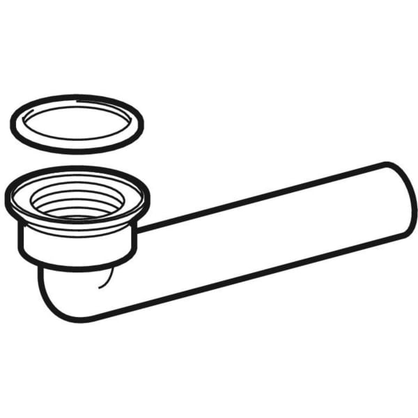 Geberit Anschlussbogen 90Gr mit Innengewinde flacher Dichtungsrand