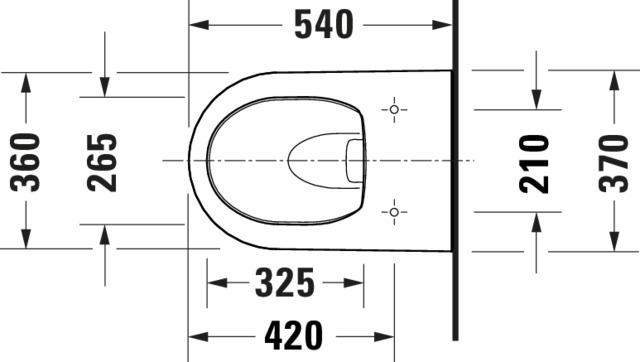 Duravit WWC Hy.Flush 540mm ME by Starck, Weiß Seidenmatt HyG+