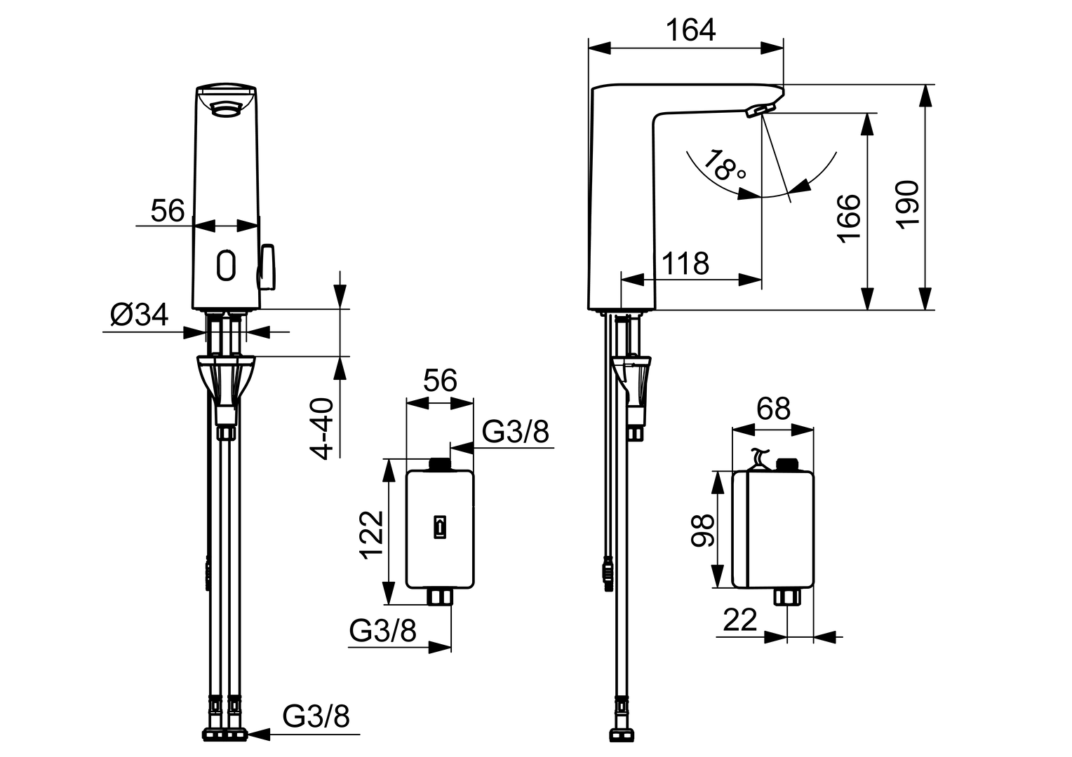 Hansa WT-Batt., Bluetooth HANSAELECTRA 9330 chr