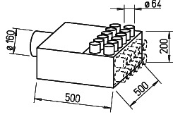 Helios FRS-VK 12-63/160 Verteilerkasten 12 x DN 63, 1 x DN 160