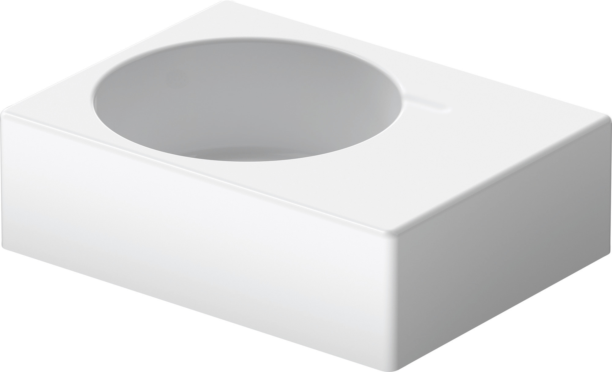DU Design Classics Becken  Scola 615 mm m.ÜL,m.HLB,HL-Vst.,Becken li.,weiß