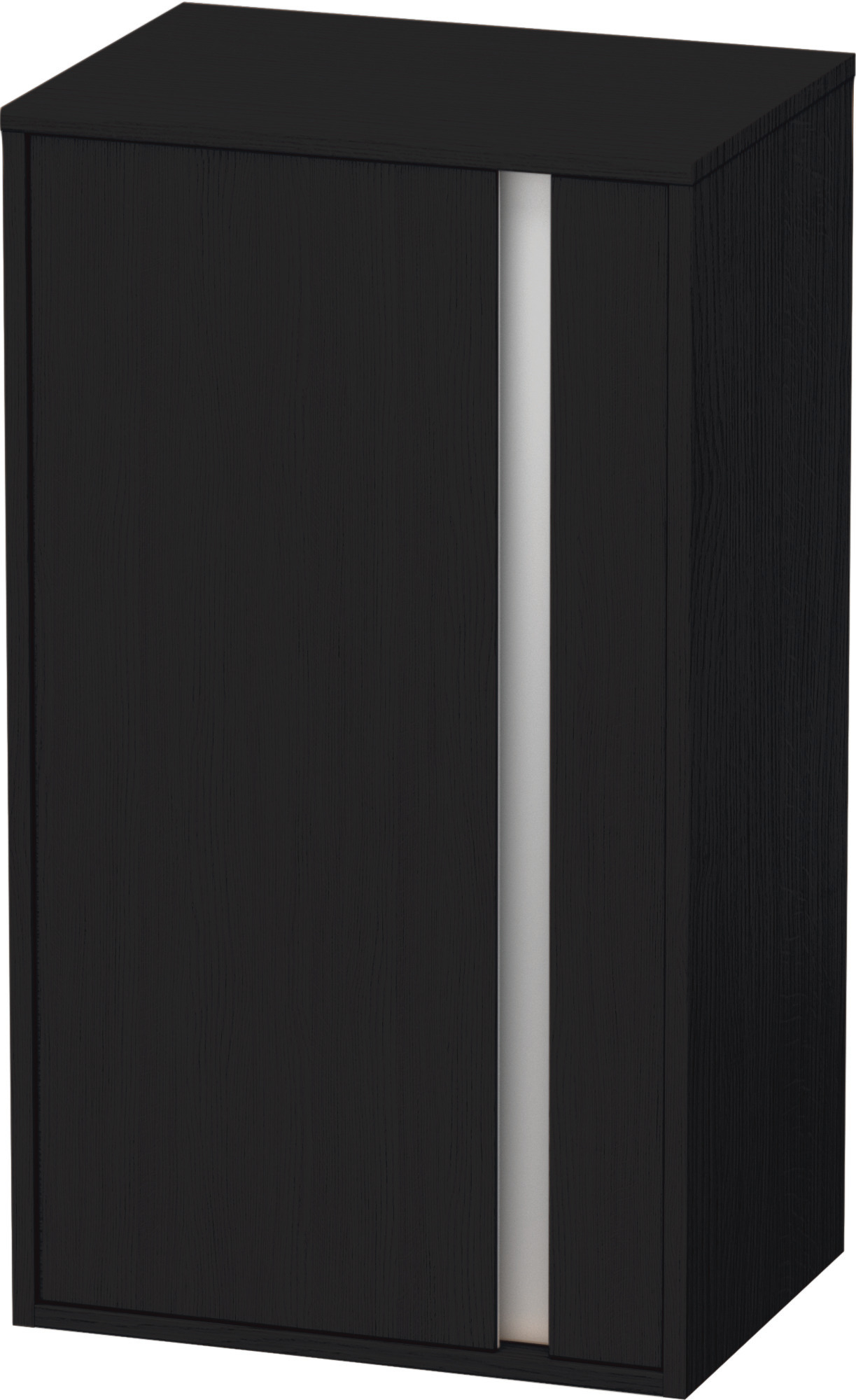 Duravit Halbhochschrank Ketho 360x500x880mm 1 Tür, TA links, Eiche Schwarz