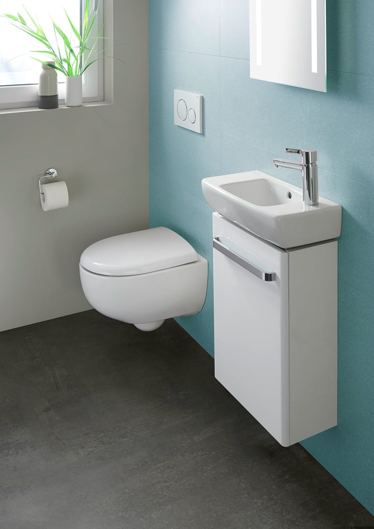 Geberit Renova Compact WWC Tiefspüler Ausld. 49cm, weiß, Rimfree, KeraTect