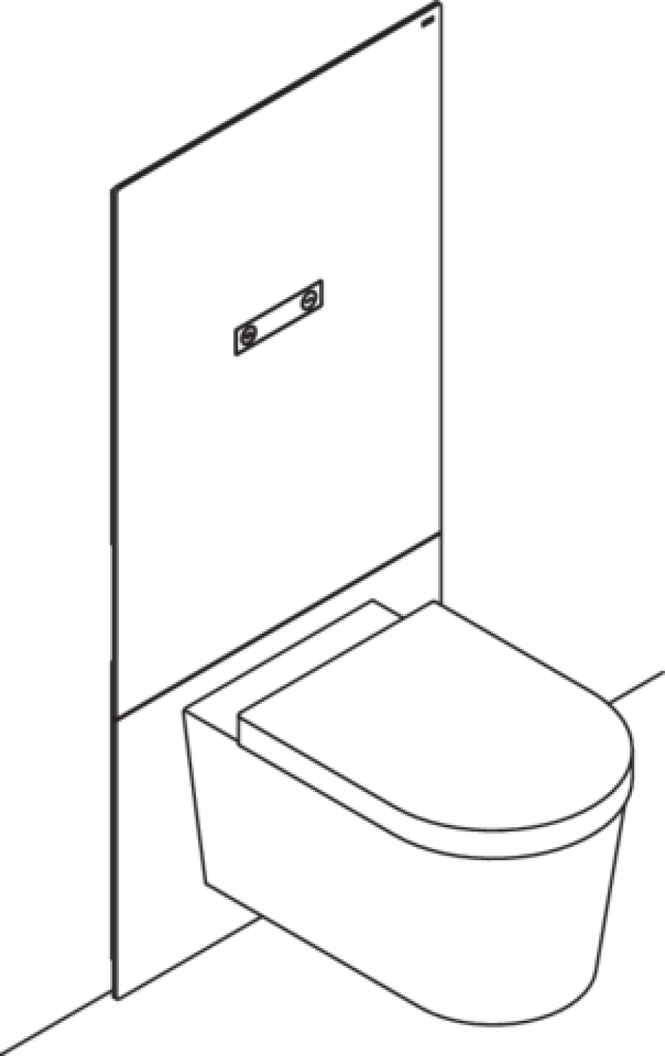 HEWI WC-Modul S 50, Betätigungsplatte, weiß