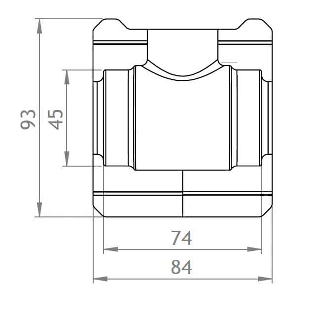 GWK EPP-Box Serie KH DN25 silbergrau für Kugelhahn mit T-Griff mit IG