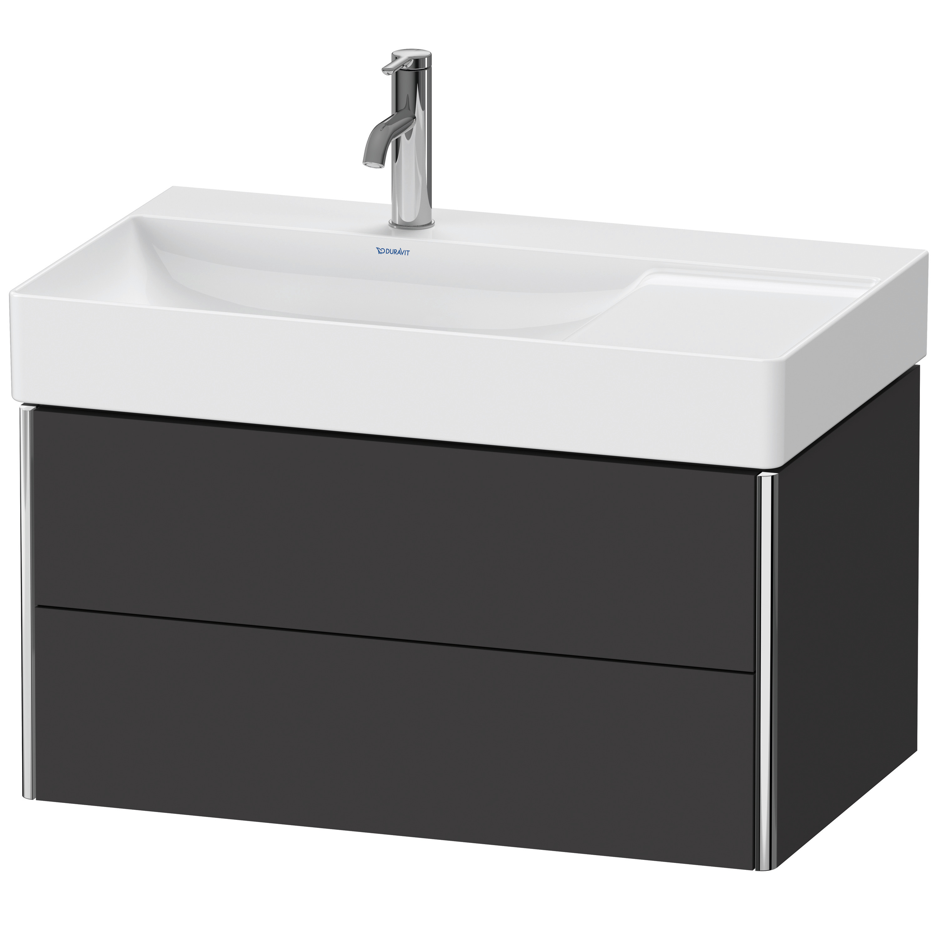 Duravit WTU XSquare wandh.,397x784x460mm 2 Schubkästen, Graphit Supermatt