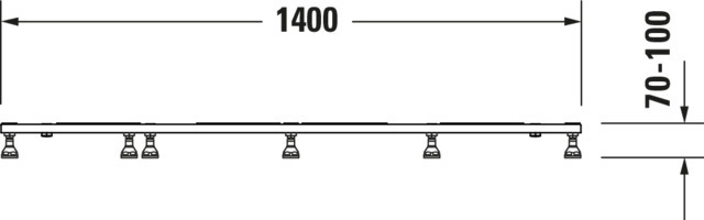 DU Fußgestell für Duschwanne Tempano 1400x900mm