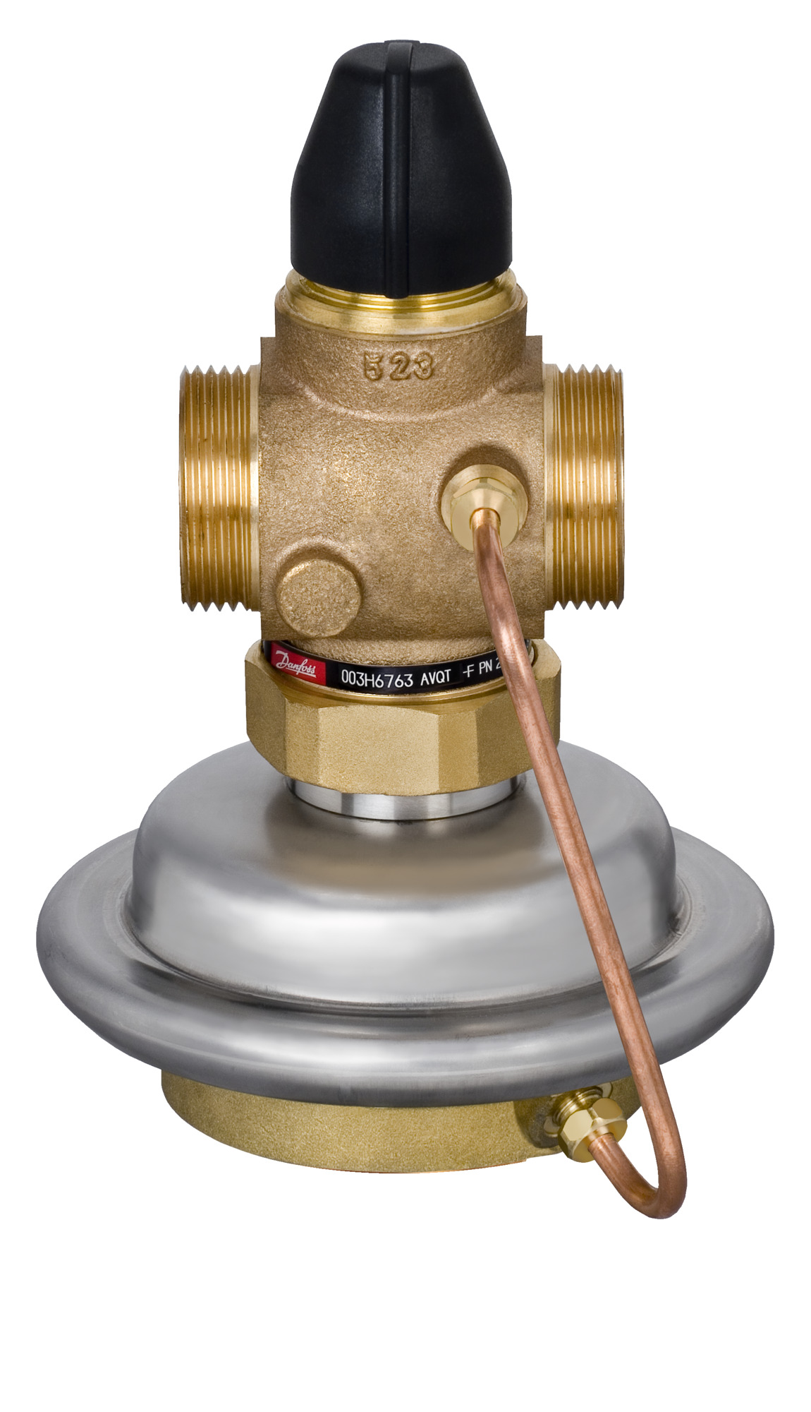 Danfoss Vol.-stromregl. mit Therm. AVQT DN40, Kvs 20,0, PN25, Flansch
