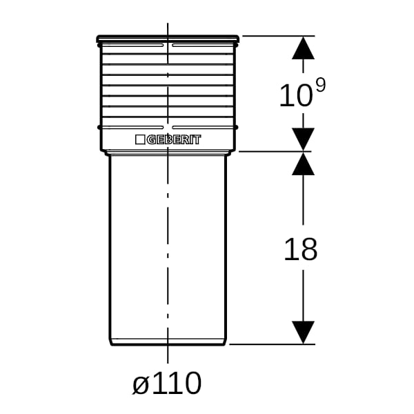 Geberit Silent-PP Anschlussstutzen d110