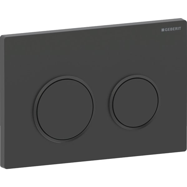 Geberit Omega20BetPl., rund, für 2-Mengen-Sp. schwarz matt, Etc /schwarz glänzend