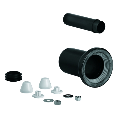 GROHE WC-Zu- und Ablaufgarnitur 37311 für wandh. WC Ablaufmansch. 90mm schwarz