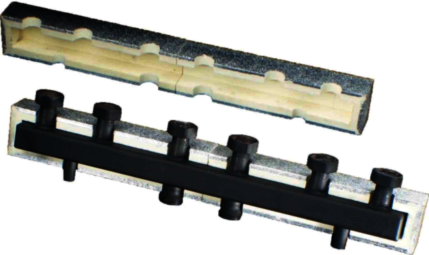 OVENTROP-Verteilerbalken für Regumat DN 25, für 5 Heizkreise, Stahl