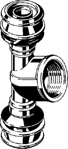 Viega T-Stück mit SC Raxofix 5317 in 20mmxRp1/2x20mm Siliziumbronze