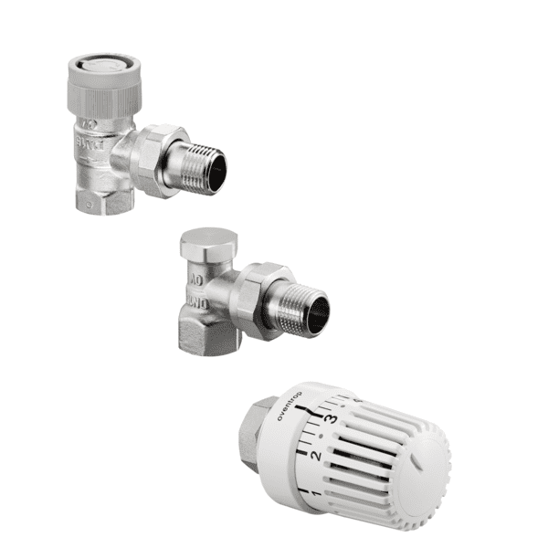 OVENTROP-Thermostatventil-Set, DN15 Eck, mit "Uni LH, AQ, Combi 2"