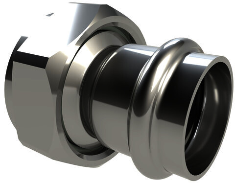 KEMPER Niro-Pressverschr. SANPRESS INOX flachdichtend DN25/28mm G1 1/4i