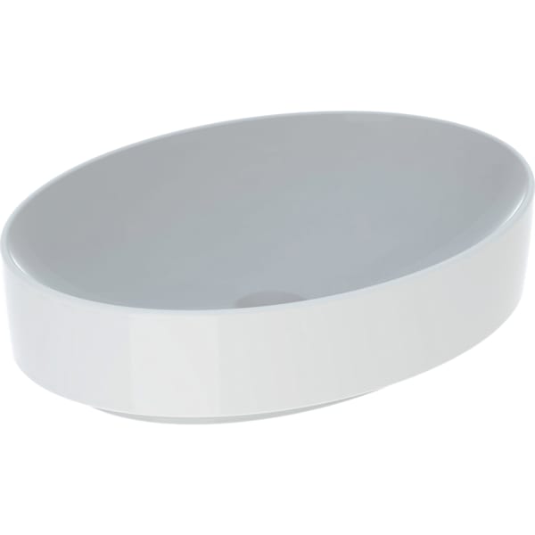 Geberit VariForm Aufsatzwaschtisch, oval 55x40cm, o. Hl, o. Ül., weiß, KeraTect