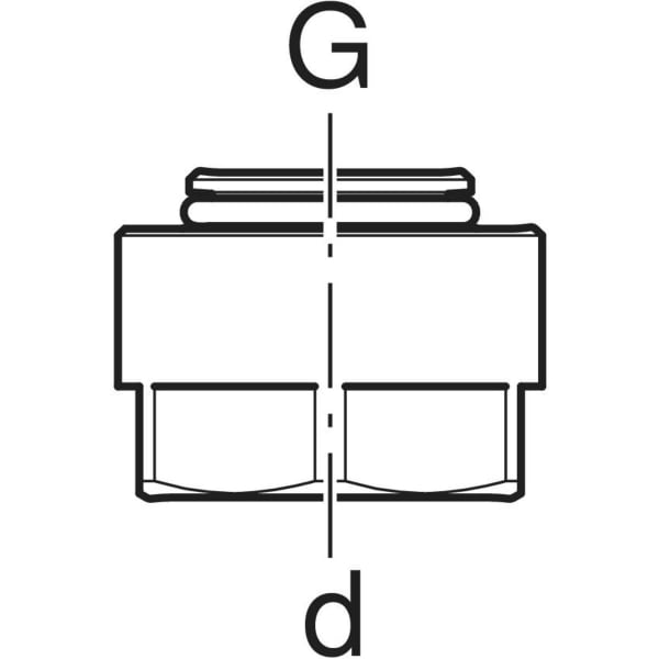 Geberit FlowFit Anschlussverschr. für Eurokonus d20-EuG3/4