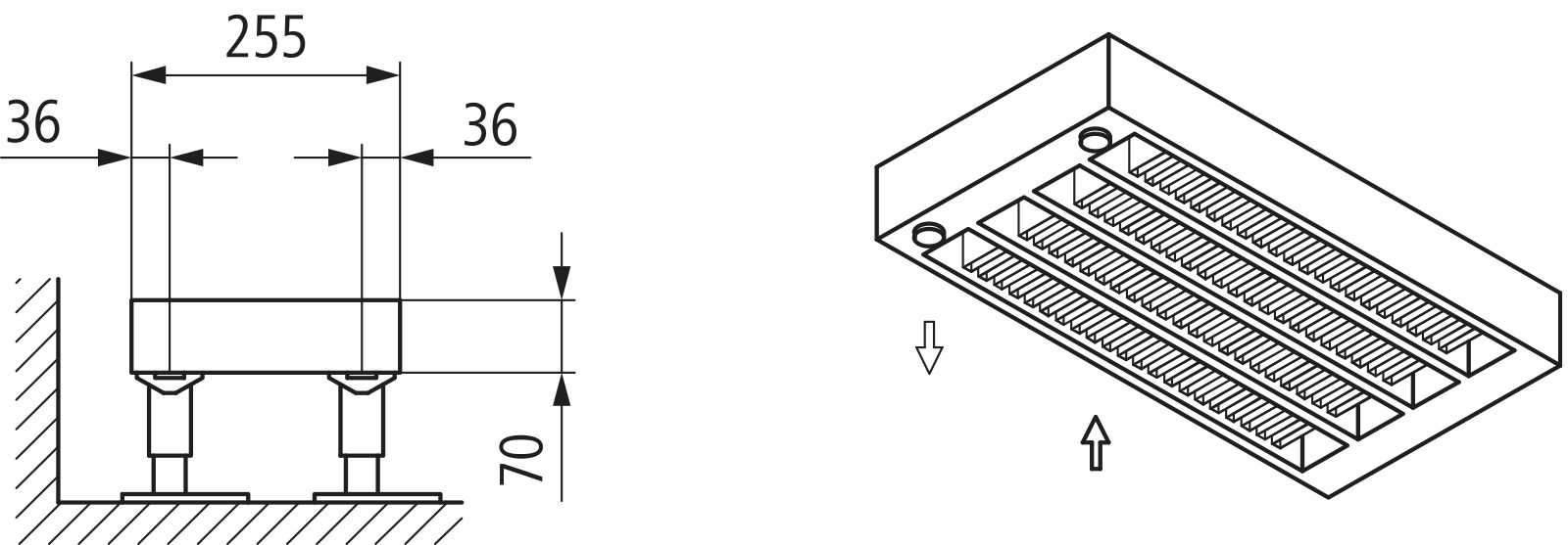 Kermi Konvektor Typ54 BH280x255x800mm QN1916,weiß,6bar, m. Abd., AB Uni.