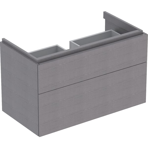 Geberit Xeno2 Unterschrank f. WT, 2 Schubl. 88x53x46,2cm, sculturagrau