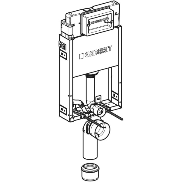 Geberit Kombifix Element für WWC, 108 cm mit Delta UP-SPK 12 cm